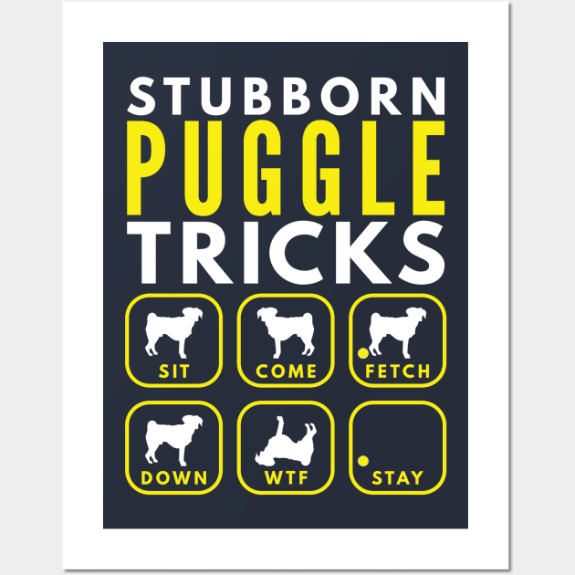 Stubborn Puggle Tricks - Dog Training Wall Art by DoggyStyles